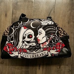 Liquor Brand Leopard Print Purse